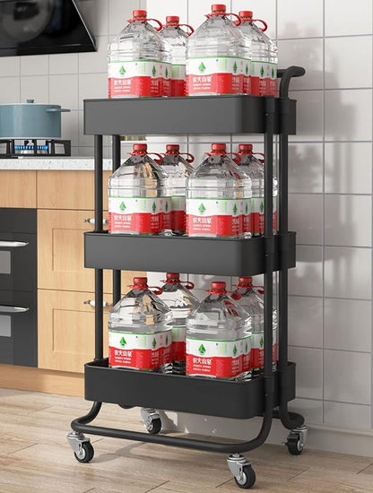 Sooyee 3 Tier Utility Cart, Rolling Cart - Image 5