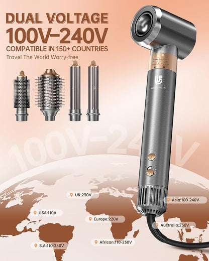 Hair Dryer Brush, webeauty 5 in 1 Professional Hot Air Styling, High-Speed - Image 4