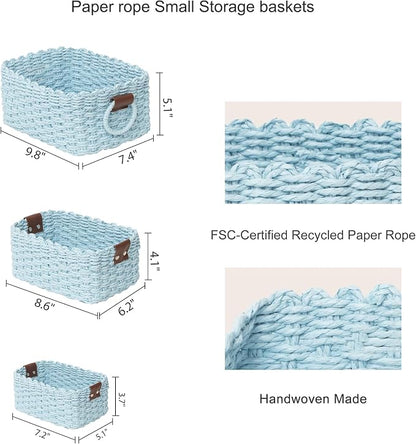 Small baskets for Organizing, Cute woven Storage basket - Image 6