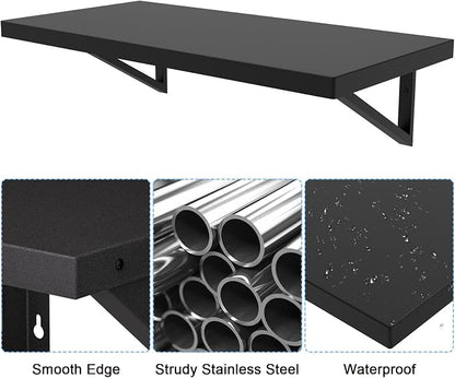 Stainless Steel Shelf 12 x 24 Inches, 250 lb Wall Mounted Commercial Floating - Image 4