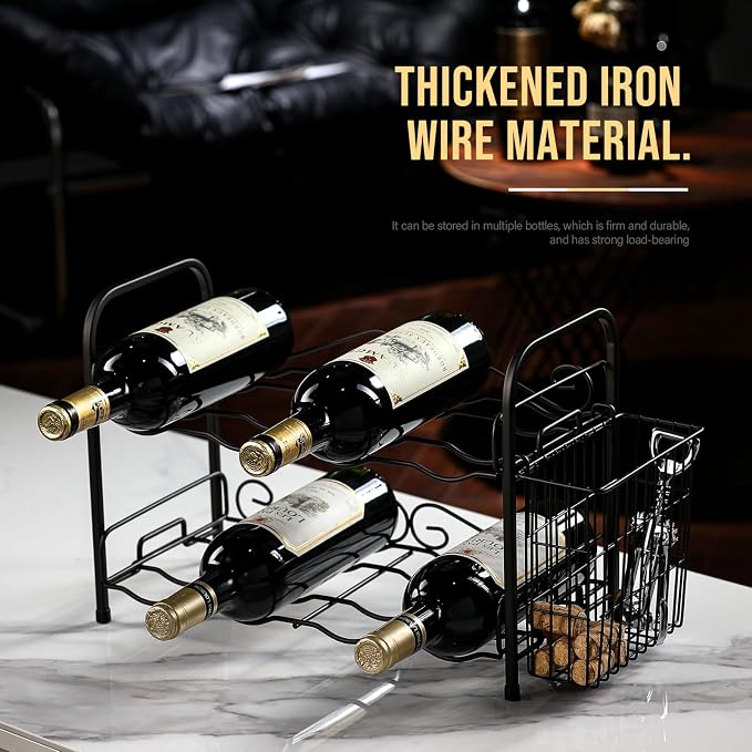 Wine Rack, 2-Tier 8 Bottles Wine Racks - Image 5