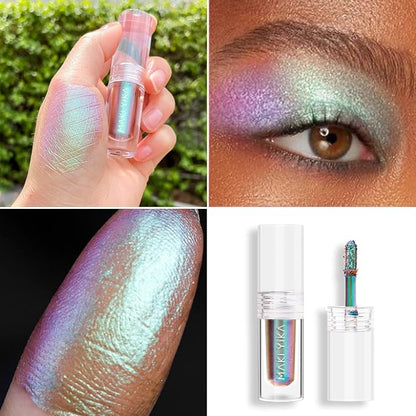 MAKI YIKA Glitter Liquid Eyeshadow Chameleon Metallic Eyeshadow MultiColor - Image 2