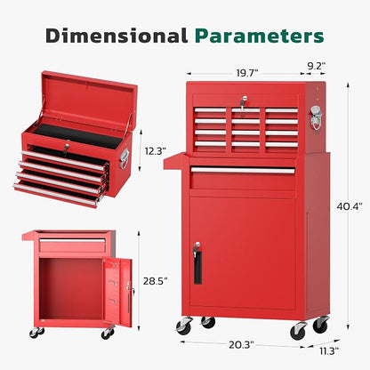 Greenvelly Tool Chest, 5-Drawer Rolling Tool Chest - Image 3