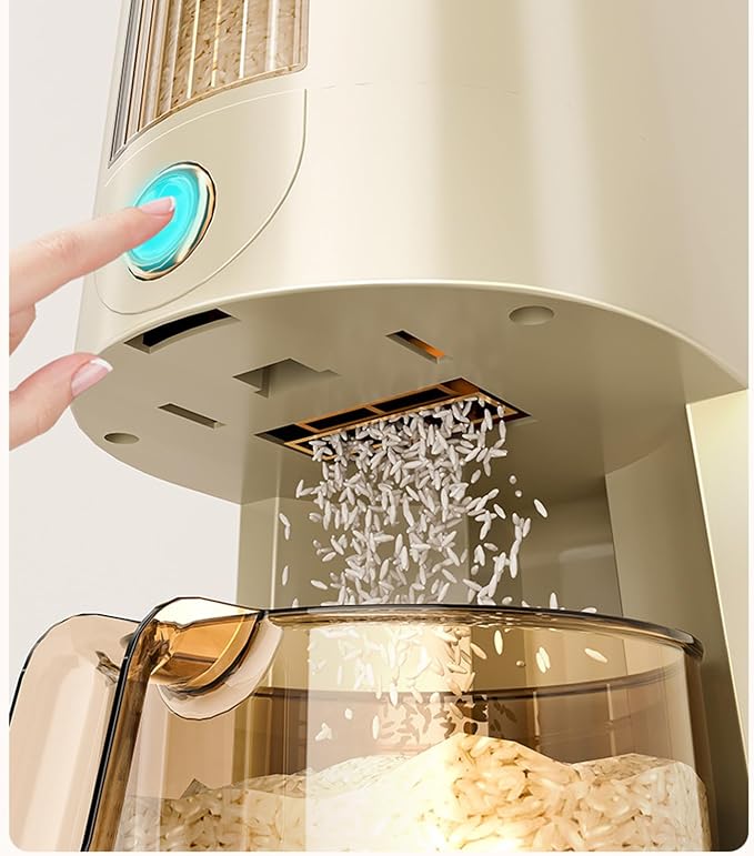 Peaoop 22LB Rice Dispenser, Large Grain Container Storage - Image 3