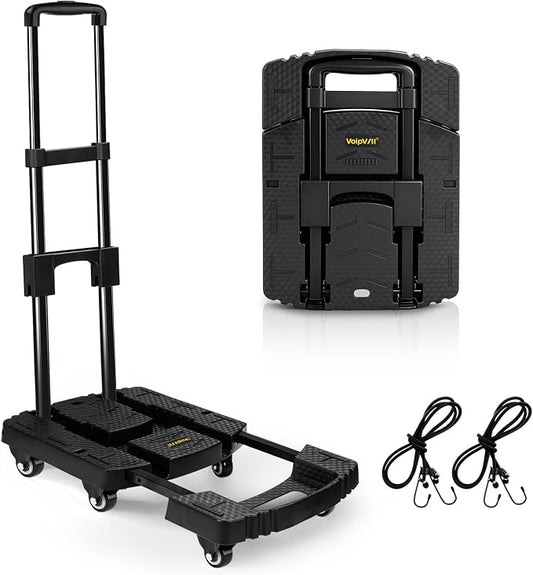 Voipvvii Folding Hand Truck 500lbs, Portable Heavy Duty Dolly Cart, 6 Wheels by VoipvviiDirect