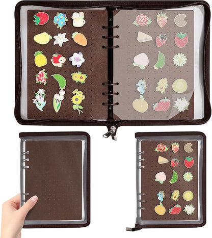 Enamel Pin Display Book Pin Collection Binder Holder Trading Book by LIQALU