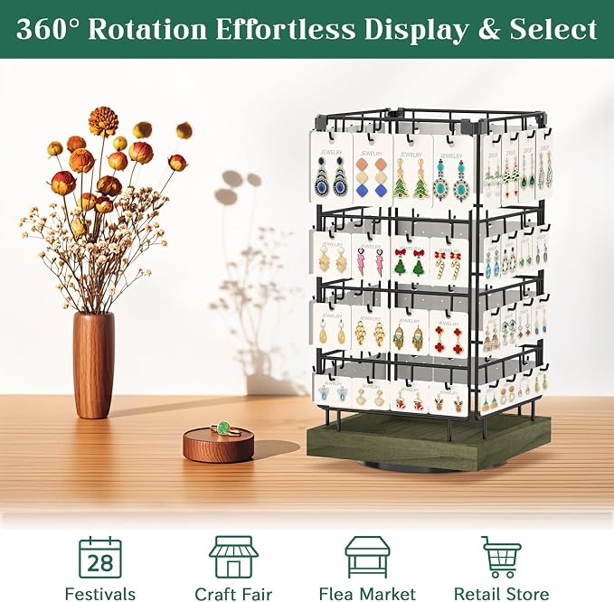 EsLuker.ly Rotating Earring Display Holder Stand - Image 5