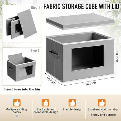 Threehoney 10 Pcs Fabric Storage Cubes - Image 3