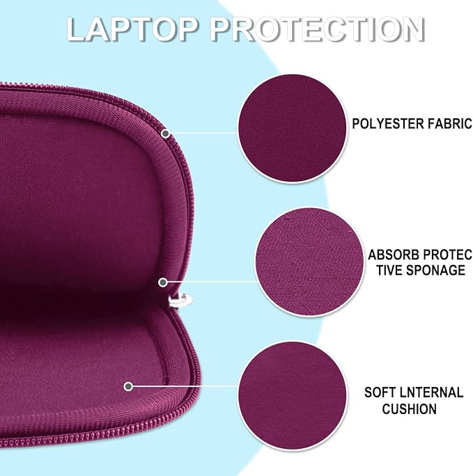 Laptop Case 15.6 inch, Shockproof Protective Laptop Cover Carrying Computer Bag - Image 5