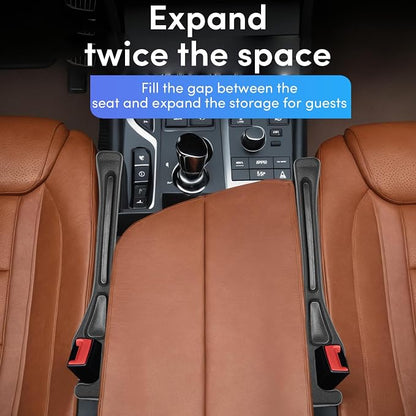 2 Pack Car Seat Gap Filler, PU Leather Universal Fit - Image 4