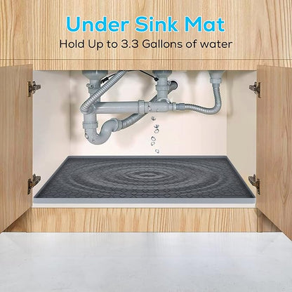 Under Sink Mat, Silicone Waterproof Under Sink Liner, Sink Cabinet Organizer - Image 4