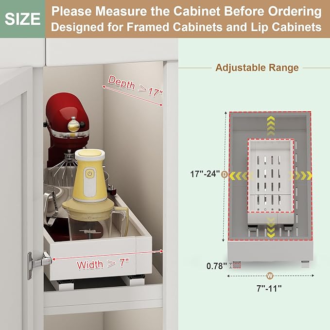 Pull out Cabinet Organizer, Expandable Width, Roll out Drawers, No Drill - Image 2