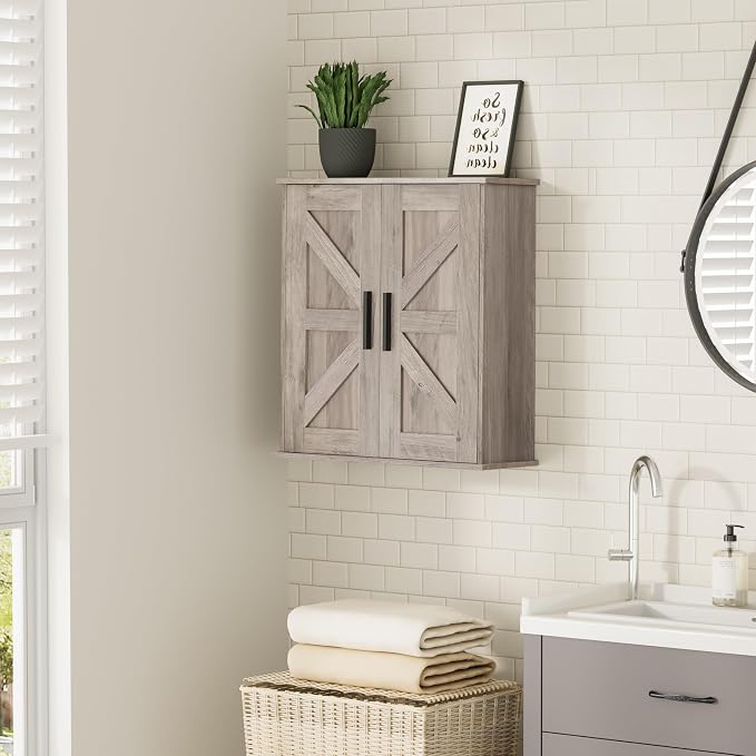 Homleke Bathroom Wall Cabinet, Medicine Cabinet - Image 8