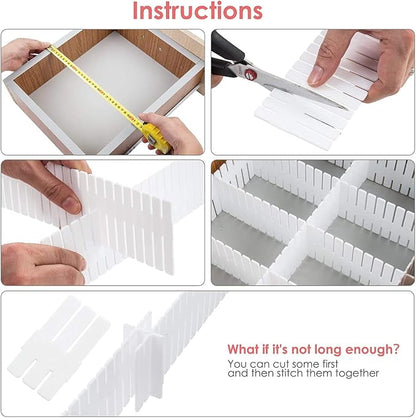 40Pcs Drawer Dividers, Adjustable Drawer Organizer - Image 3