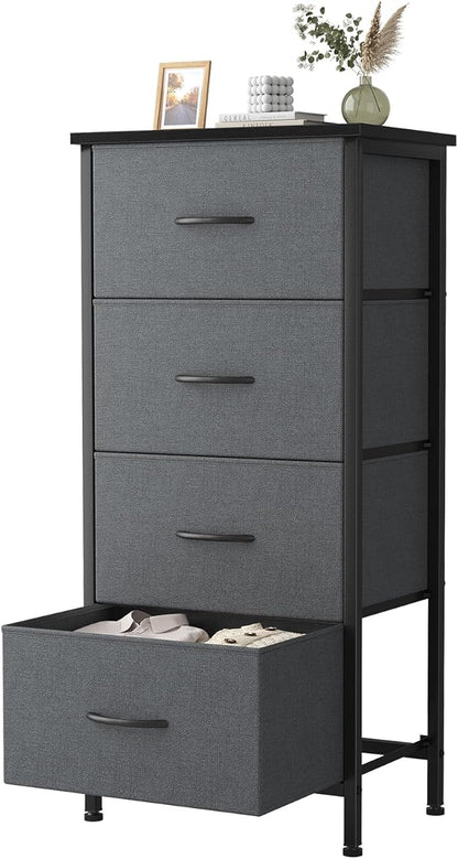 Sweetcrispy Dresser for Bedroom, 4 Drawer Storage Cabinet, Tall Nightstand | by Sweetcrispy