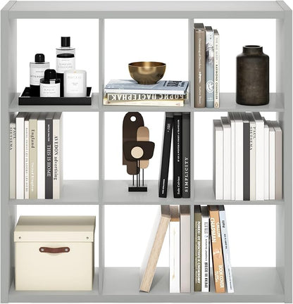 Furinno Cubicle Open Back Decorative Cube Storage Organizer, Light Grey | 14.6" - Image 9