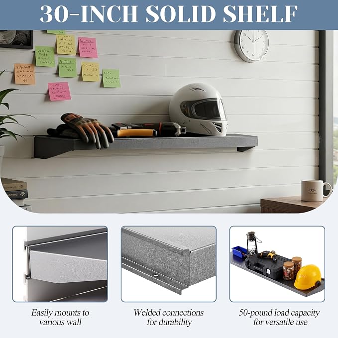 DoubleFill 1 Pack 30 x 12 Inches Heavy Duty Solid Shelf - Image 5