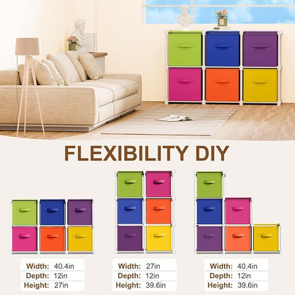 Briwooody 6 Cube Storage Organizer Bins - Image 2