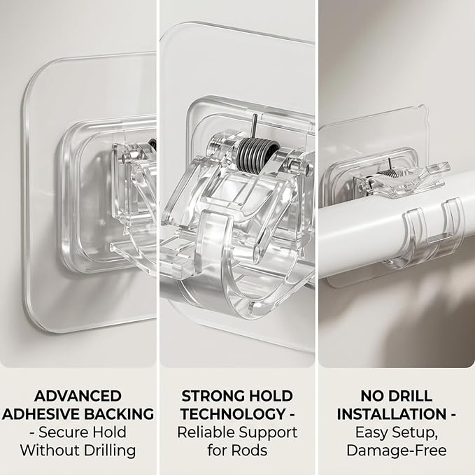 12 Set of Command Curtain Rod Hooks, Command Hooks - Image 3