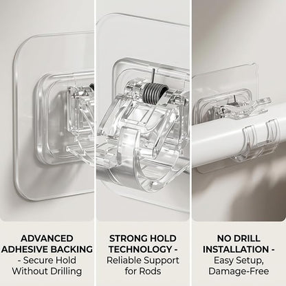 12 Set of Command Curtain Rod Hooks, Command Hooks - Image 3