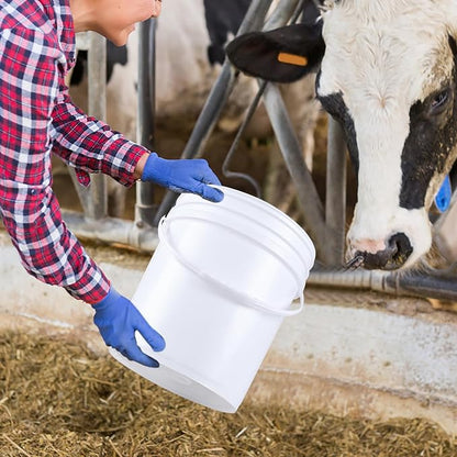 7 Gallon White Plastic Pail - Image 5