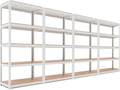 HOMEDANT House 5-Tier Laminated Metal Shelving Unit Adjustable Storage Utility by TheBestOrganizingSolution