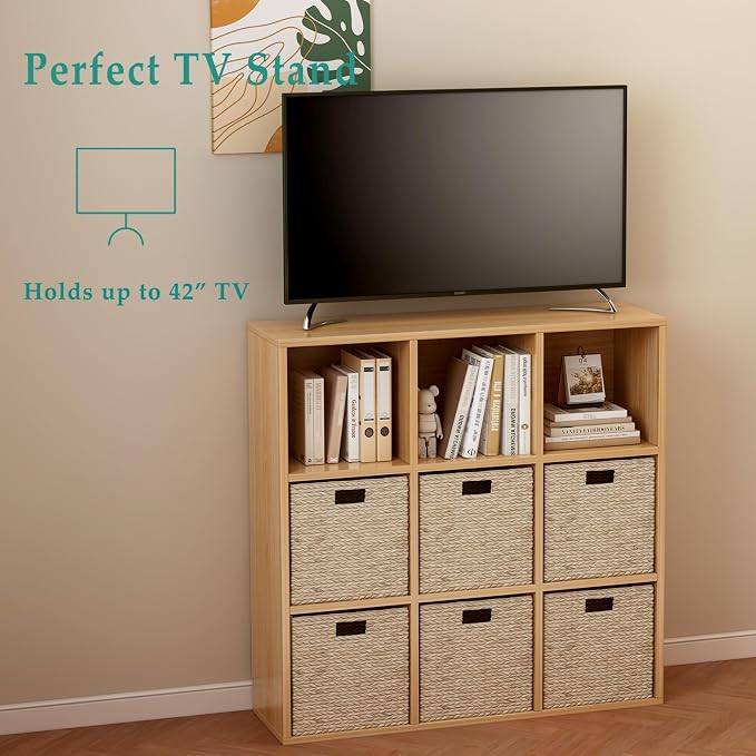 9-Cube Storage Shelf Bookcase - Image 4