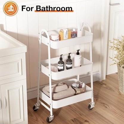 NEWBULIG 3-Tier Metal Rolling Cart - Image 5