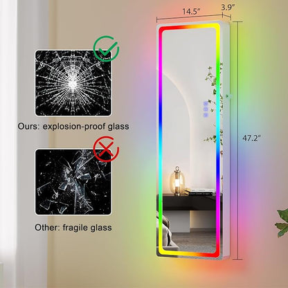 HNEBC LED Mirror Jewelry Cabinet - Image 12