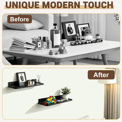 Wall Mounted Floating Shelf, Self Adhesive Shelf, No Drill Adhesive Wall Shelf - Image 6