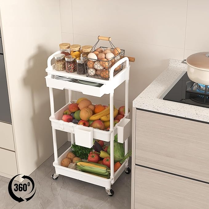 3 Tier Rolling Utility Cart - Image 4