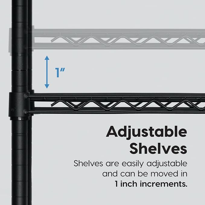 IRIS USA, Inc. 4-Tier Adjustable Heavy Duty Steel Storage Rack - Image 7