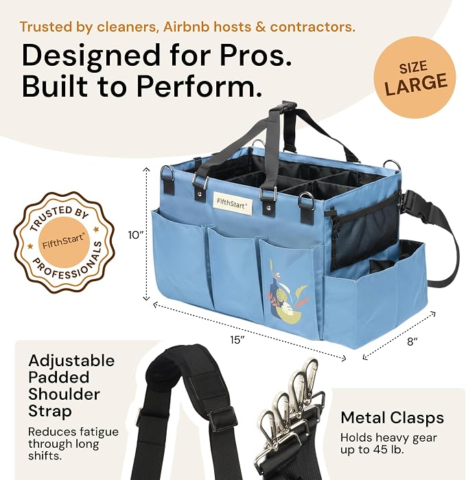 FifthStar Cleaning Caddy Bag for Professionals - Image 2