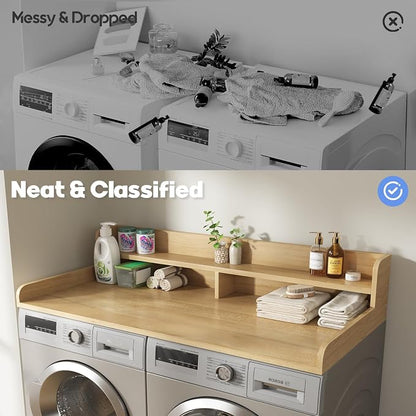 2-Tier Washer and Dryer Countertop, 2.75" H Guard, Large Space Laundry Topper - Image 3