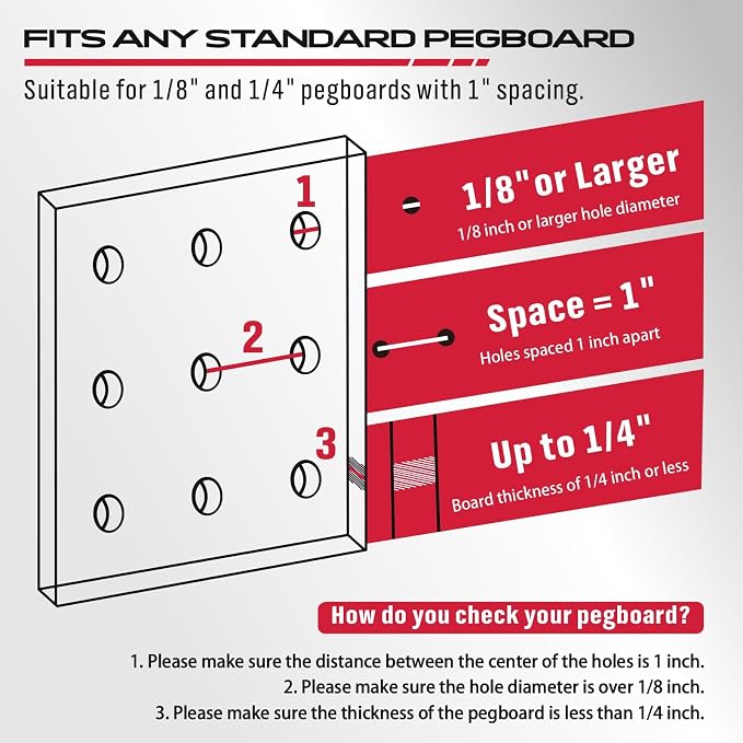 300-Piece Pegboard Hook Set, Pegboard Organizer Accessories - Image 2