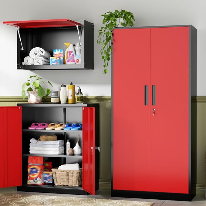 INTERGREAT Metal Storage Cabinet, Tall Metal Cabinet - Image 8