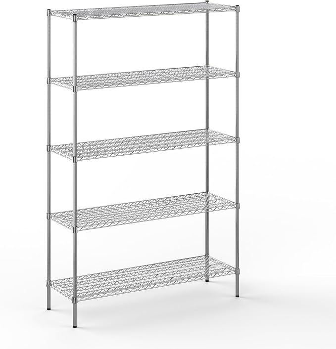 18" Deep x 54" Wide x 86" Height Wire Shelving Kit | 5-Tier | NSF Commercial by Regal+Altair