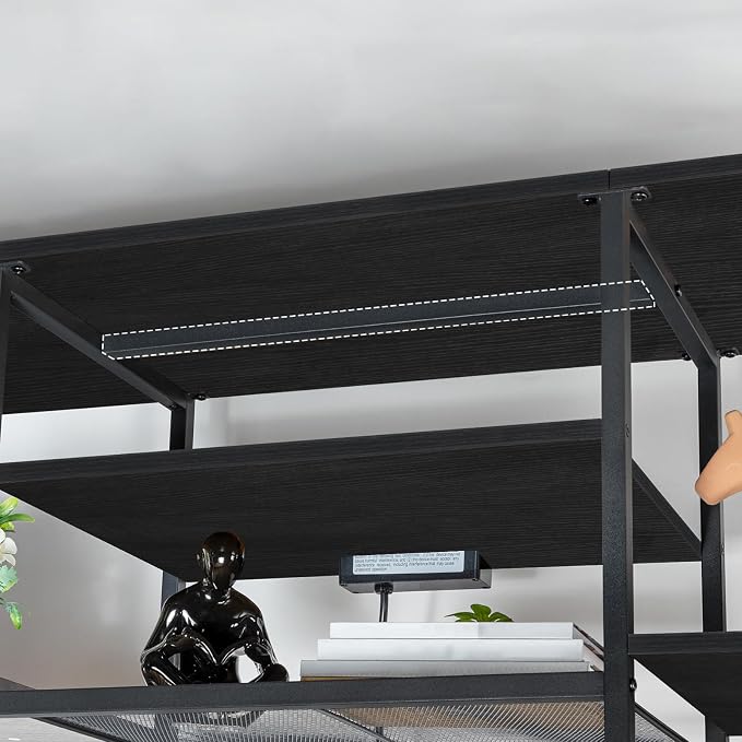 HOOBRO TV Stand with Power Outlets to 75 Inches, TV Console Table with Open - Image 5