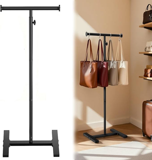 56" Shopping Bag Rack Stand, Adjustable Freestanding Tote Bag Display by Josmimic
