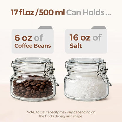 ComSaf Set of 6 Square Glass Jars - Image 3