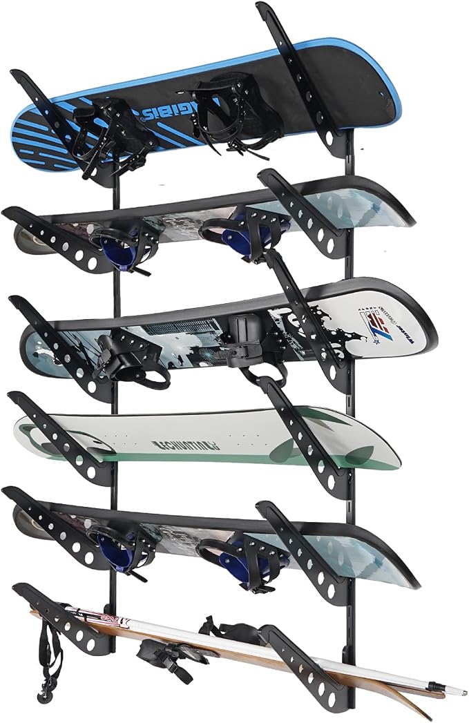 Snowboard Wall Racks, Adjustable Storage Rack by JUSTOOP
