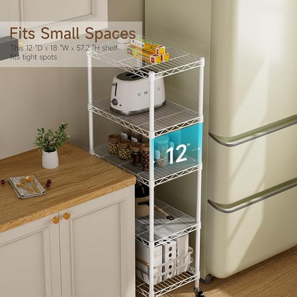 Golpart Small Shelves Storage Wire Metal Adjustable Shelf Unit - Image 7