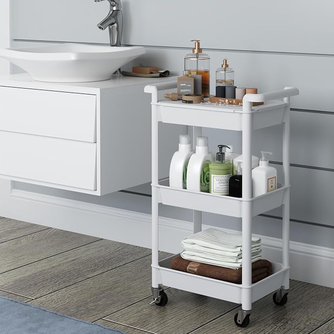 Steehoom 3-Tier Utility Rolling Cart - Image 6