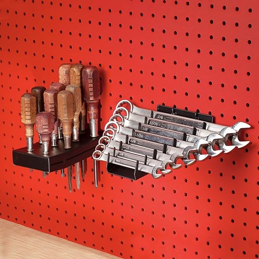 Pegboard Screwdriver and Wrench Holder Set Peg Board Accessories, Organize by MADDTOOLS