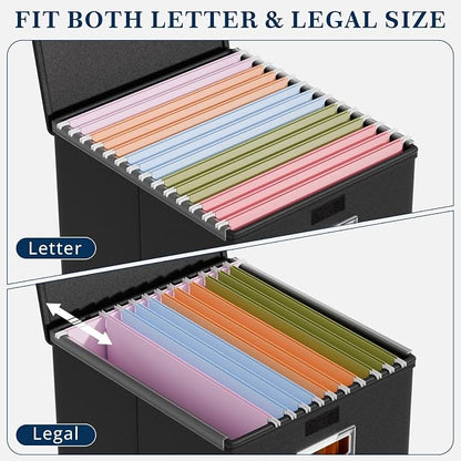 File Organizer Box with Lids, Collapsible File Folder Organizer | File Box with - Image 4