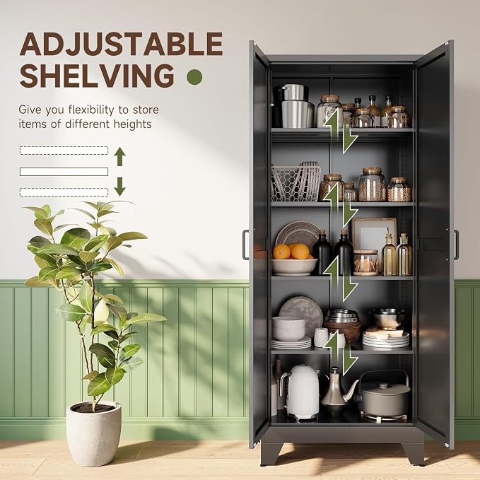 Letaya 75" H Metal Storage Cabinet - Image 7