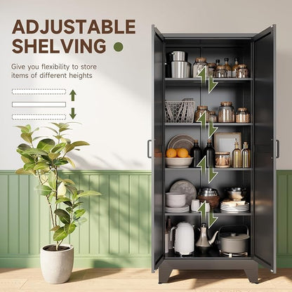 Letaya 75" H Metal Storage Cabinet - Image 7
