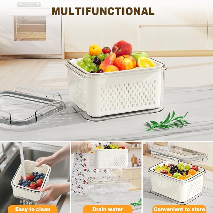 4 Pcs Fruit Storage Containers for Fridge - Image 5