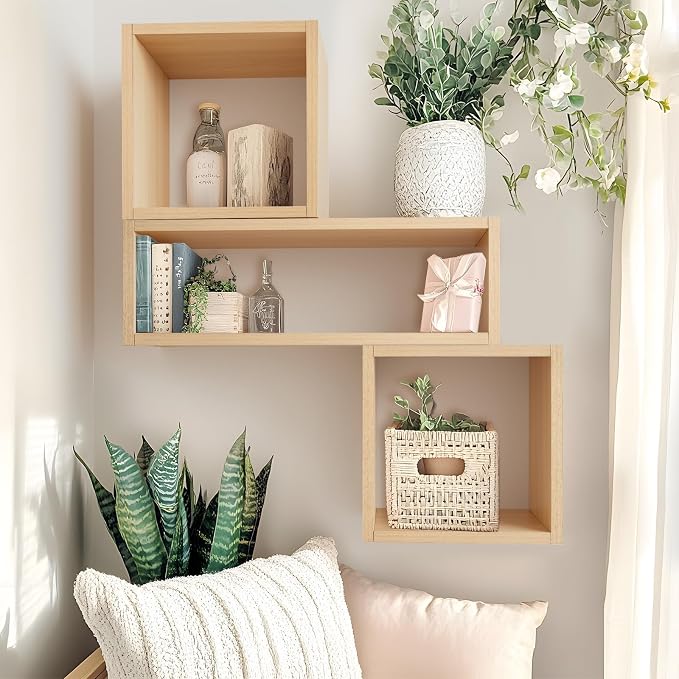 Cube Floating Shelves Set2, Display Shelves Wall Mount 7.75" D x 12.5" W x - Image 5