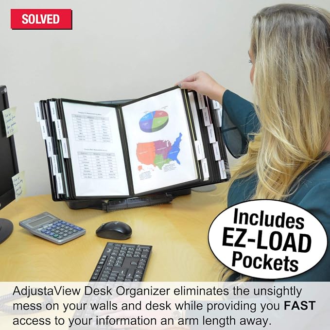 Ultimate Office AdjustaView 20-Pocket Desk Reference Organizer - Image 2